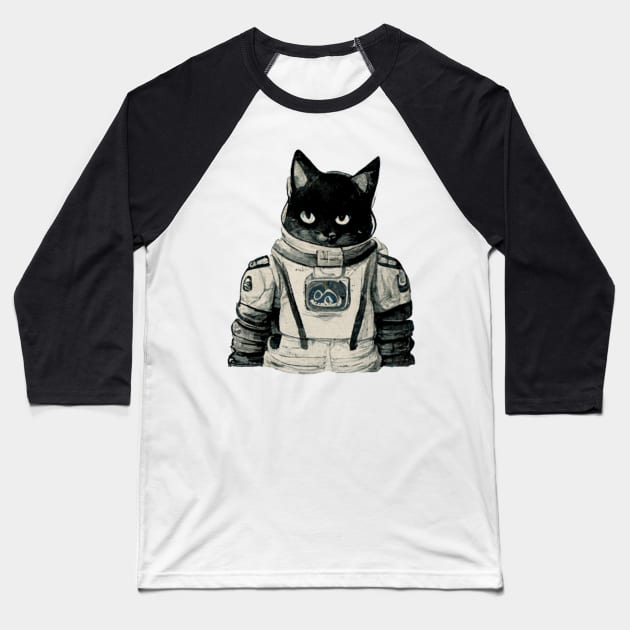 Astronaut Cat Baseball T-Shirt by SpaceCats